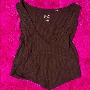 Brown pacsun cropped tank